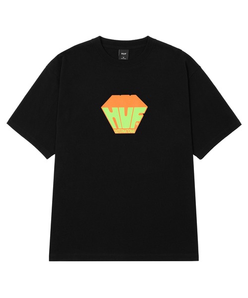 HUF ハフ 半袖 スウェットシャツ ブラック XXL H STAR TEE / HUF ハフ 半袖プリント Tシャツ（Tシャツ
