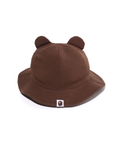 A BATHING APE（アベイシングエイプ）の「BABY MILO BEAR EAR BABY HAT（ベビーギフト・キッズ・ブラウン・MEDIUM/SMALL）」の3枚目の写真