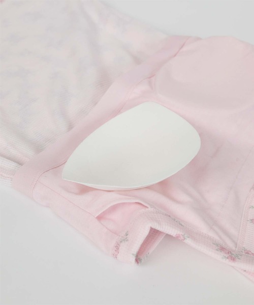 miette(ミエット)の「カップ付き小花柄サーマルキャミ(キャミソール・レディース・ピンク/ホワイト系その他/オフホワイト・FREE)」の16枚目の写真