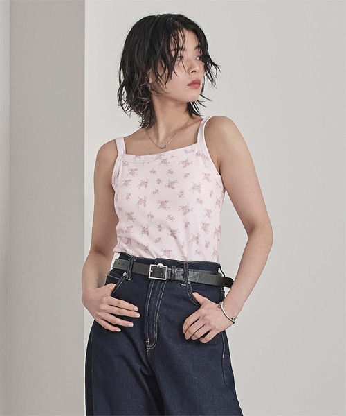 miette(ミエット)の「カップ付き小花柄サーマルキャミ(キャミソール・レディース・ピンク/ホワイト系その他/オフホワイト・FREE)」の13枚目の写真