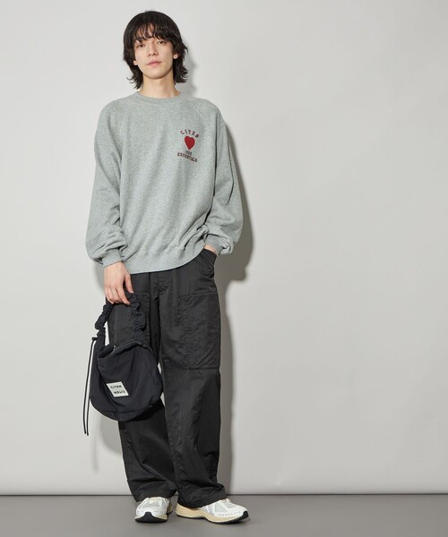 CITEN（シテン）の「＜CITEN＞ハートモチーフロゴラグランスウェット（スウェット・メンズ・ナチュラル/グレー・L/M）」の7枚目の写真