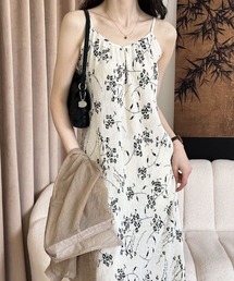 Alum'（アルム）の「フラワーワッシャーキャミワンピース（ワンピース）」