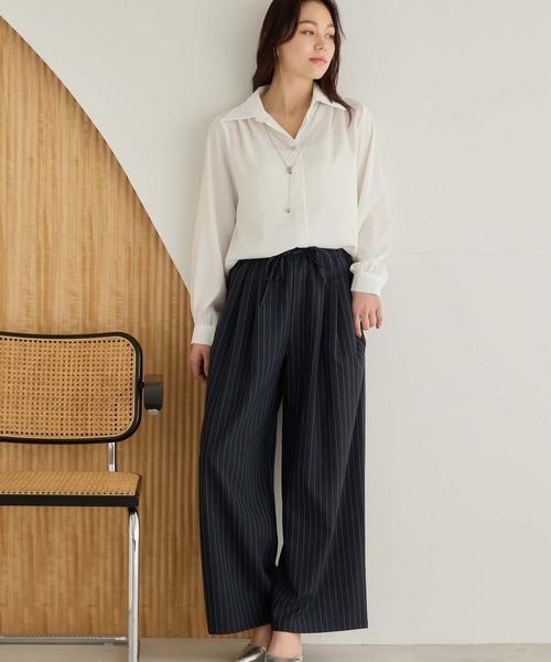 ネックレス付スキッパーブラウス（シャツ/ブラウス）｜Edit Sheen