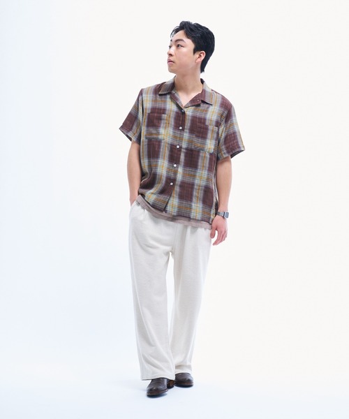 セール】Doublegaze Check Shirts / ダブルガーゼチェックシャツ