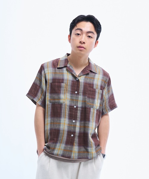 THE BOLDMAN(ザ ボールドマン)の「Doublegaze Check Shirts / ダブルガーゼチェックシャツ(シャツ/ブラウス・メンズ・ブラウン/カーキ/ブルー・LARGE/MEDIUM)」の12枚目の写真