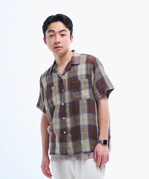 THE BOLDMAN(ザ ボールドマン)の「Doublegaze Check Shirts / ダブルガーゼチェックシャツ(シャツ/ブラウス・メンズ・ブラウン/カーキ/ブルー・LARGE/MEDIUM)」の18枚目の写真
