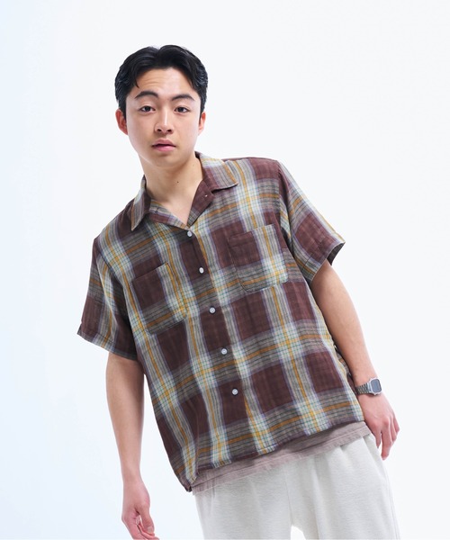 THE BOLDMAN(ザ ボールドマン)の「Doublegaze Check Shirts / ダブルガーゼチェックシャツ(シャツ/ブラウス・メンズ・ブラウン/カーキ/ブルー・LARGE/MEDIUM)」の19枚目の写真