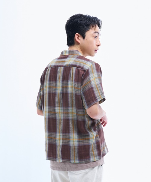 THE BOLDMAN(ザ ボールドマン)の「Doublegaze Check Shirts / ダブルガーゼチェックシャツ(シャツ/ブラウス・メンズ・ブラウン/カーキ/ブルー・LARGE/MEDIUM)」の20枚目の写真
