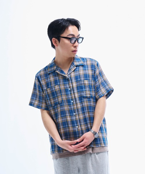 THE BOLDMAN(ザ ボールドマン)の「Doublegaze Check Shirts / ダブルガーゼチェックシャツ(シャツ/ブラウス・メンズ・ブラウン/カーキ/ブルー・LARGE/MEDIUM)」の21枚目の写真