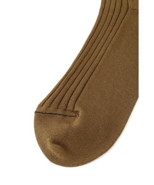 MARGARET HOWELL（マーガレットハウエル）の「FINE COTTON RIB SOCK（ソックス/靴下・レディース・ネイビー系1/ブラウン/ホワイト・FREE）」の6枚目の写真