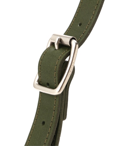 MARGARET HOWELL（マーガレットハウエル）の「VEGITABLE TANNED LEATHER（ショルダーバッグ・レディース・ブラック/オリーブ・FREE）」の11枚目の写真