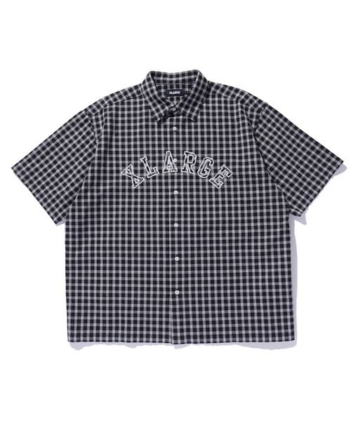 トップス XLARGE PATCH LOGO PLAID S/S SHIRT PATCH LOGO PLAID S/S SHIRT（シャツ/ブラウス）｜XLARGE