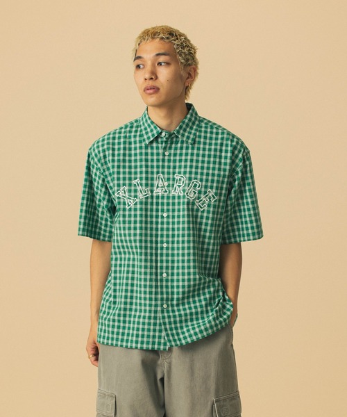 トップス XLARGE PATCH LOGO PLAID S/S SHIRT PATCH LOGO PLAID S/S SHIRT（シャツ/ブラウス）｜XLARGE