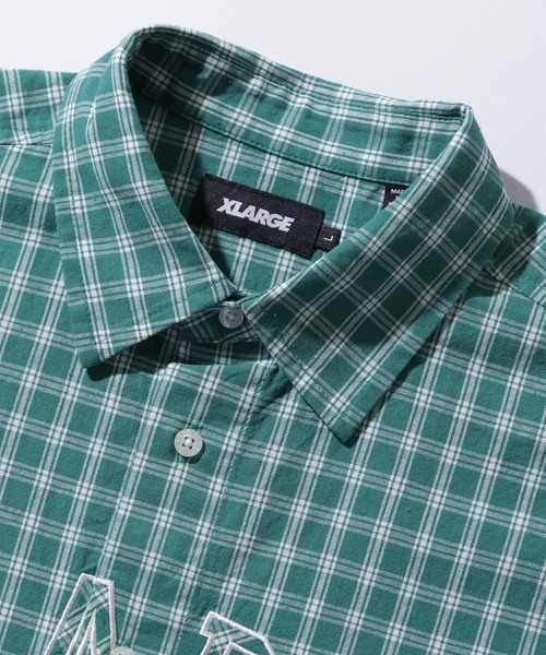 トップス XLARGE PATCH LOGO PLAID S/S SHIRT PATCH LOGO PLAID S/S SHIRT（シャツ/ブラウス）｜XLARGE