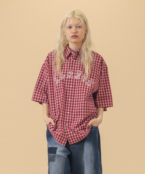 トップス XLARGE PATCH LOGO PLAID S/S SHIRT PATCH LOGO PLAID S/S SHIRT（シャツ/ブラウス）｜XLARGE