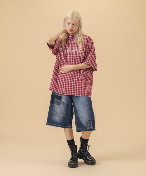 トップス XLARGE PATCH LOGO PLAID S/S SHIRT XLARGE｜PATCH LOGO PLAID S/S SHIRT XLARGE | Rakuten Fashion
