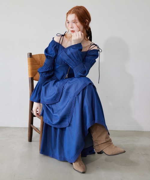 Seemi. byNICECLAUP（ シーミーバイナイスクラップ）の「【Seemi.】イレヘムロングスカート（スカート・レディース・オフホワイト/ピンク/ブルー系その他/ドット・FREE）」の22枚目の写真