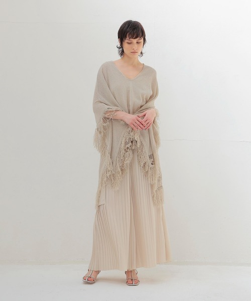 DRESSLAVE(ドレスレイブ)の「georgett pleats easy wide pants(ジョーゼットプリーツイージーワイドパンツ)(その他パンツ・レディース・グリーン/ベージュ・38)」の11枚目の写真