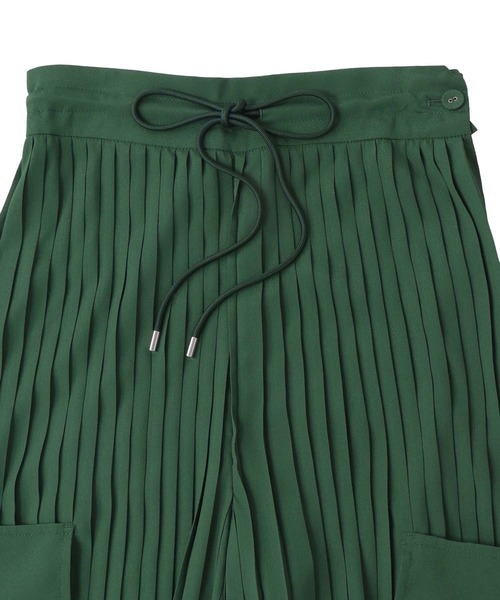DRESSLAVE(ドレスレイブ)の「georgett pleats easy wide pants(ジョーゼットプリーツイージーワイドパンツ)(その他パンツ・レディース・グリーン/ベージュ・38)」の13枚目の写真