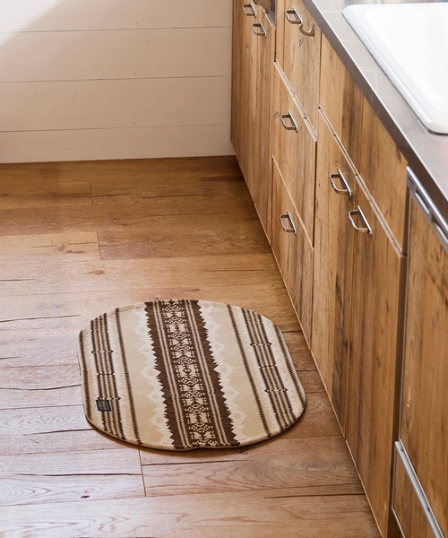 PENDLETON(ペンドルトン)の「PENDLETON/ペンドルトン キッチンエリプススモールマット MC009(ラグ/マット・レディース・ネイビー/ベージュ・FREE)」の2枚目の写真