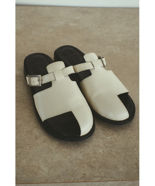 新品】RIM.ARK Thumb leather flat sandal