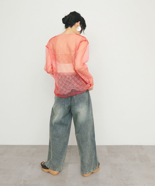 KBF(ケイビーエフ)の「リバーシブルレイヤードチュールカットソー(Tシャツ/カットソー・レディース・ブラック系その他/ピンク系その他/ホワイト系その他・ONE)」の22枚目の写真