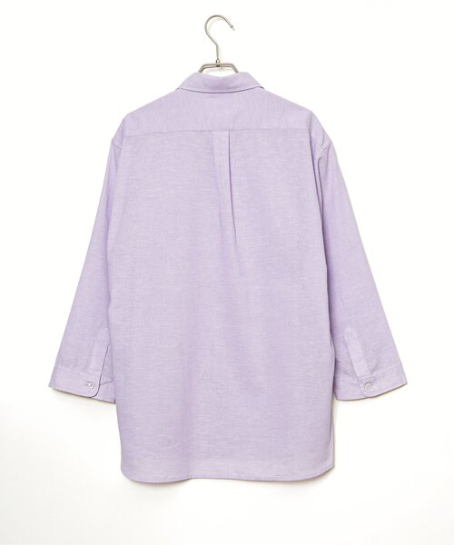 ikka(イッカ)の「【吸水速乾】7分フレンチリネンMIX無地シャツ(シャツ/ブラウス・メンズ・ダークラベンダー/グレー・S/M/L/XL)」の20枚目の写真