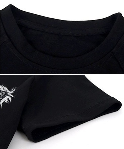 Lace Ladies(レースレディース)の「バタフライ クロップド丈 クルーネック 半袖 Tシャツ(Tシャツ/カットソー・レディース・ホワイト/ブラック・M/XL)」の15枚目の写真