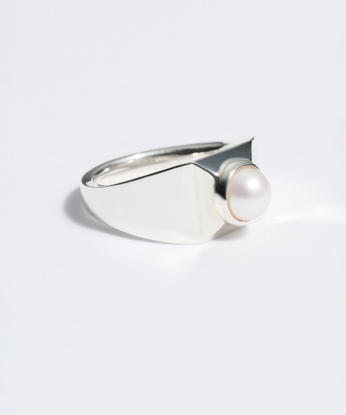 LAMBDA(ラムダ)の「パールカレッジリング(リング・メンズ・シルバー系その他・#9/#11/#13/#15/#17/#19)」の3枚目の写真