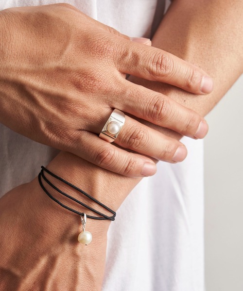 LAMBDA(ラムダ)の「パールカレッジリング(リング・メンズ・シルバー系その他・#9/#11/#13/#15/#17/#19)」の5枚目の写真