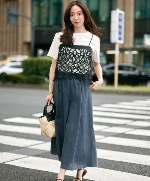 好評につき新色追加/汗じみ防止】エンブロイダリージャージー レース