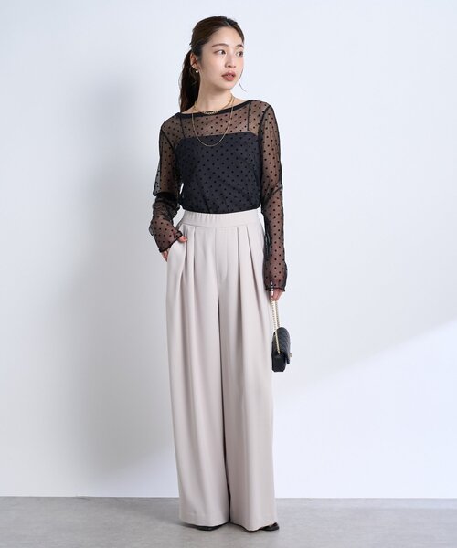 最終値下げLa boutique Bon Bonシアードット前後2WAYトップス