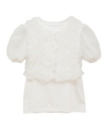 CLANE | CLANE/クラネ/TULLE VEST LAYERED TOPS(Tシャツ/カットソー)