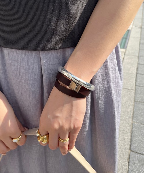 セール】マグネット留めレザーブレス（ブレスレット）｜DouDou