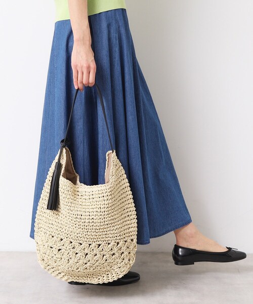 Dessin（デッサン）の「【軽量】タッセルペーパーショルダーバッグ（ショルダーバッグ・レディース・ブラウン系/ベージュ/ネイビー/チャコール・00）」の7枚目の写真