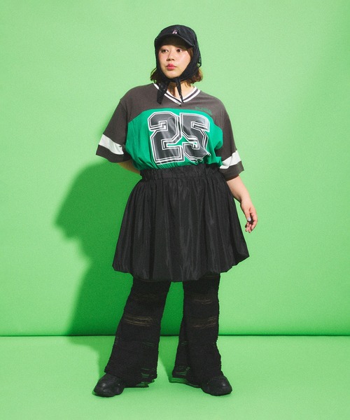 PUNYUS(プニュズ)の「バルーンミニスカート(スカート・レディース・ブラック/ホワイト・1/2/3/4)」の7枚目の写真