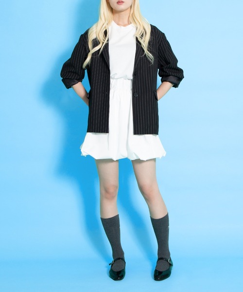 PUNYUS(プニュズ)の「バルーンミニスカート(スカート・レディース・ブラック/ホワイト・1/2/3/4)」の18枚目の写真