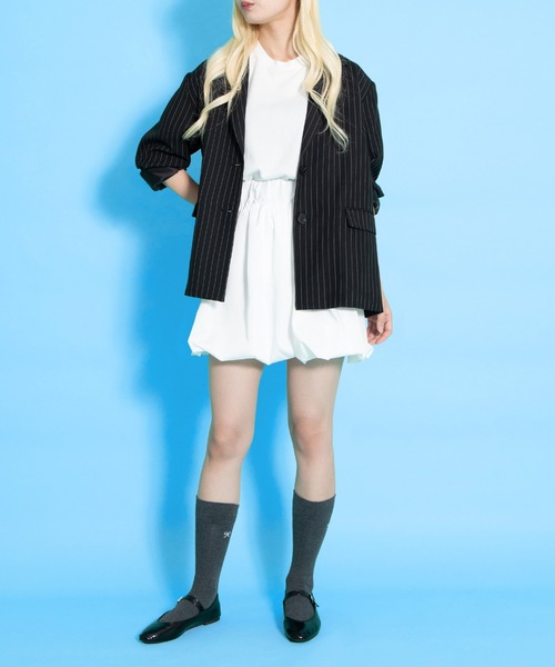 PUNYUS(プニュズ)の「バルーンミニスカート(スカート・レディース・ブラック/ホワイト・1/2/3/4)」の21枚目の写真