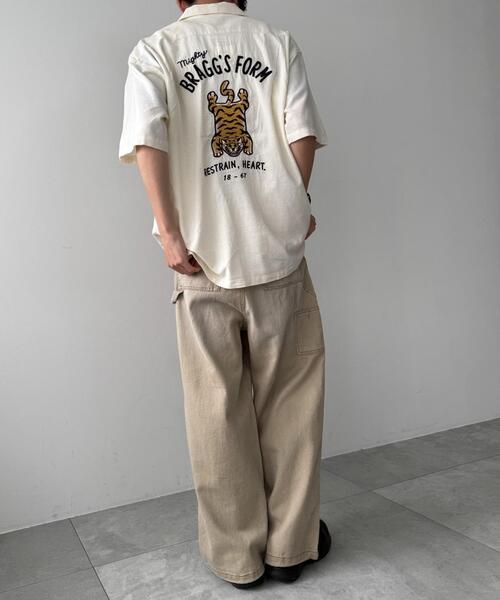 WEGO(ウィゴー)の「WEGO/麻ライクTIGER刺繍シャツ(シャツ/ブラウス・メンズ・アイボリー/ブラック・LARGE/MEDIUM/X-LARGE)」の21枚目の写真
