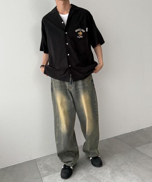 WEGO(ウィゴー)の「WEGO/麻ライクTIGER刺繍シャツ(シャツ/ブラウス・メンズ・アイボリー/ブラック・LARGE/MEDIUM/X-LARGE)」の22枚目の写真