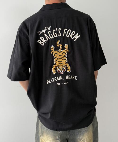 WEGO(ウィゴー)の「WEGO/麻ライクTIGER刺繍シャツ(シャツ/ブラウス・メンズ・アイボリー/ブラック・LARGE/MEDIUM/X-LARGE)」の8枚目の写真