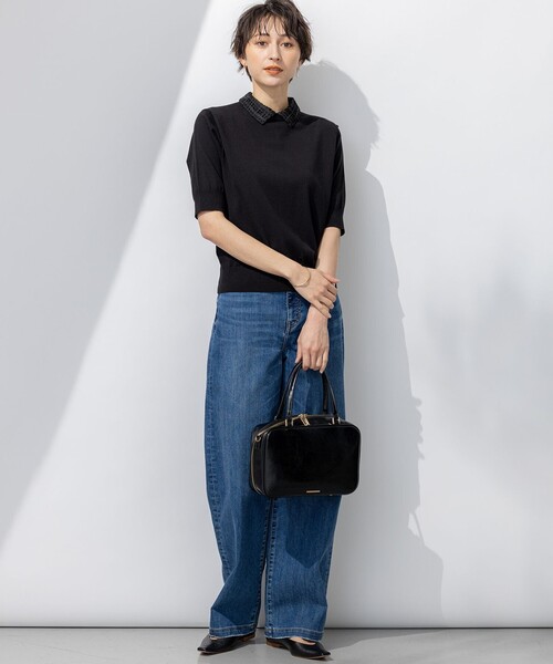 接触冷感】23区DENIM サマー ストレート ワイド パンツ（デニム