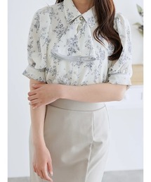 LUDIC PARK（ルディックパーク）の「[2WAY]パイピングボウタイブラウス(無地/花柄)（シャツ/ブラウス）」