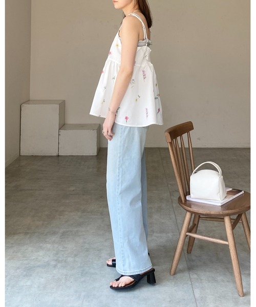 She's Closet(シーズクローゼット)の「フレア花柄フラワープリントキャミソールビスチェ(キャミソール・レディース・ネイビー/ブラック/オフホワイト/ベージュ/ブルー系その他/ベージュ系その他/ベージュ系その他2/ブラック系その他/ブルー系その他2/ブラック系その他2・FREE)」の16枚目の写真