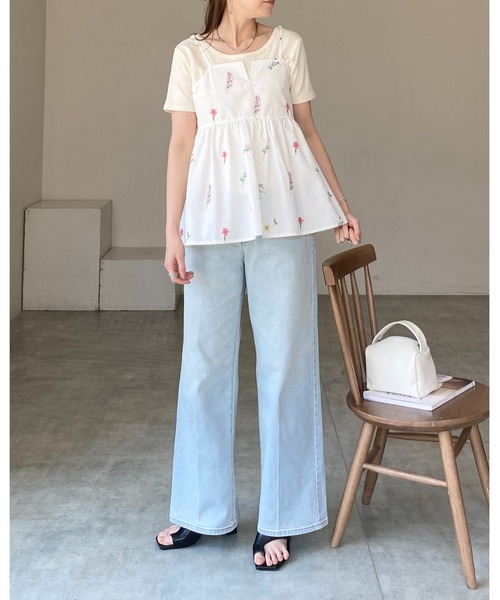 She's Closet(シーズクローゼット)の「フレア花柄フラワープリントキャミソールビスチェ(キャミソール・レディース・ネイビー/ブラック/オフホワイト/ベージュ/ブルー系その他/ベージュ系その他/ベージュ系その他2/ブラック系その他/ブルー系その他2/ブラック系その他2・FREE)」の17枚目の写真