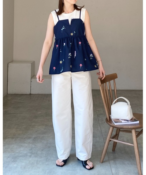 She's Closet(シーズクローゼット)の「フレア花柄フラワープリントキャミソールビスチェ(キャミソール・レディース・ネイビー/ブラック/オフホワイト/ベージュ/ブルー系その他/ベージュ系その他/ベージュ系その他2/ブラック系その他/ブルー系その他2/ブラック系その他2・FREE)」の18枚目の写真