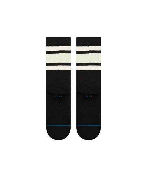 STANCE（スタンス）の「【STANCE/スタンス】コットンブレンドクルーソックス　BOYD ST（ソックス/靴下・メンズ・ブラック×ブルー・LARGE）」の3枚目の写真