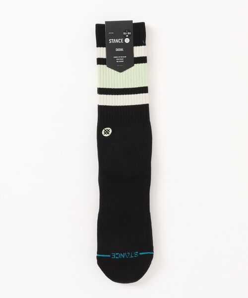 STANCE（スタンス）の「【STANCE/スタンス】コットンブレンドクルーソックス　BOYD ST（ソックス/靴下・メンズ・ブラック×ブルー・LARGE）」の4枚目の写真