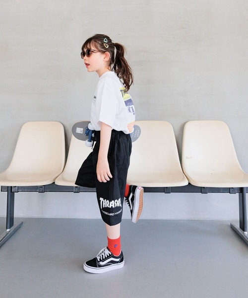 THRASHER(スラッシャー)の「【THRASHER(スラッシャー)】別注ポスターロゴT(KIDS)(Tシャツ/カットソー・キッズ・オフホワイト/ネイビー/ブラック・150cm/140cm/130cm/120cm)」の6枚目の写真