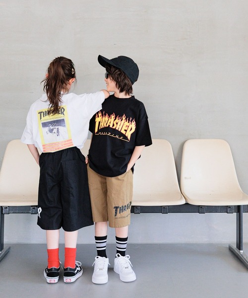 THRASHER(スラッシャー)の「【THRASHER(スラッシャー)】別注ポスターロゴT(KIDS)(Tシャツ/カットソー・キッズ・オフホワイト/ネイビー/ブラック・150cm/140cm/130cm/120cm)」の9枚目の写真